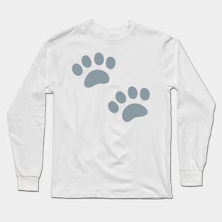 Animal Footprints Sillhouette Emoticon Long Sleeve T-Shirt